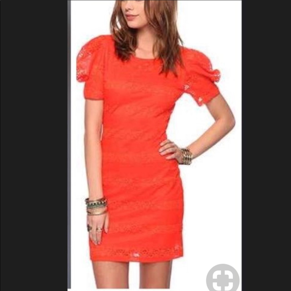 Orange Lace dress